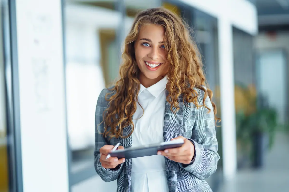 Marketing and digital professional working with a tablet